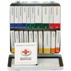 50-Person, 24-Unit ANSI A Unitized Weatherproof First Aid Kit, Metal, 1/Each