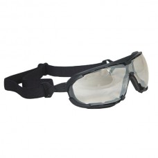Foam Lined Safety Goggles Black Frame Indoor and Outdoor Lens- Set of 12