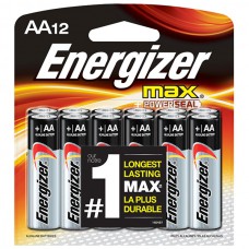 Energizer® Max® Alkaline AA Batteries, 12/Pkg