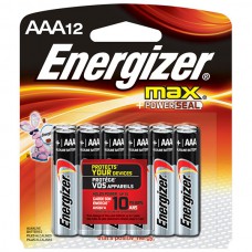 Energizer® Max® Alkaline AAA Batteries, 12/Pkg
