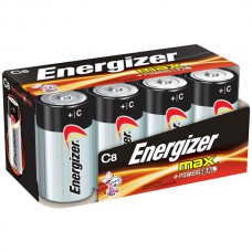 Energizer® Max® Alkaline C Batteries, Flatpack, 8/Pkg