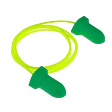 Green Corded Disposable Foam Earplugs- Box of 100