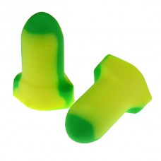 Yellow and Green Disposable Foam Earplugs Uncorded- Box of 200