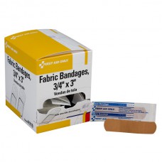 Heavy Woven Fabric Bandages, 3/4" x 3", 100/Box