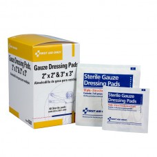 Sterile Gauze Pads (Unitized Refill), 2" x 2" & 3" x 3", 2 Pkg/24 Each