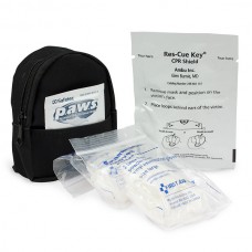 Mini CPR Backpack w/ Latex-Free Face Shield, 4 Exam Gloves, Antimicrobial Wipe, Keychain, & Belt Loop, 1/Each