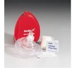 Ambu® Res-Cue CPR Kit w/ Mouth Barrier, 2 Vinyl Exam Gloves, 2 Alcohol Pads, & Carry Case w/ Instructions, 1/Each