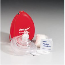 Ambu® Res-Cue CPR Kit w/ Mouth Barrier, 2 Vinyl Exam Gloves, 2 Alcohol Pads, & Carry Case w/ Instructions, 1/Each