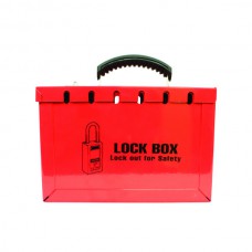 Lock Box, 12 Lock, Red, 1/Each