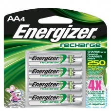 Energizer® Recharge® AA Batteries, 2300 mAh, 4/Pkg