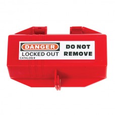  Electrical Plug Lockout, 220 VAC (For Max 1" Cable), Red, 1/Each