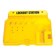  Padlock Station, Small, 12 1/2" x 16 1/4" (Holds 5–10 Padlocks), Yellow, 1/Each