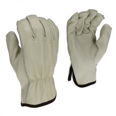 Gray Standard Grain Cowhide Leather Driver Gloves- Set of 12 Pair