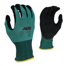 Green Cut Protection Level A2 Foam Nitrile Coated Gloves Green- Set of 12 Pair
