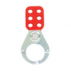  Safety Lockout Hasp, High-Security Steel w/ Tab & 1 1/2" Jaws, 1/Each