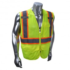 Set of 12- Type R Class 2 Hi-Viz Lime Multipurpose Surveyor Vest