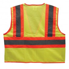  Class 2 Two-Tone Mesh Safety Vest Lime