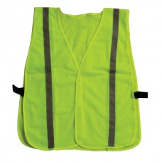  General-Purpose Mesh Safety Vest, Lime w/ 1" Silver Stripes, 1/Each