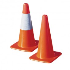  Traffic Cone w/ 6" Reflective Collar, 18", 2 lb, Dayglow Orange, 1/Each