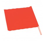  All-Weather Traffic Flag, 18" x 18" w/ 24" Dowel, Fluorescent Orange, 1/Each