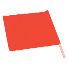  All-Weather Traffic Flag, 18" x 18" w/ 30" Dowel, Fluorescent Orange, 1/Each