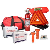 NEMT Compliance Safety Kit - 1A10BC Fire Extinguisher + Dual Escape Tools