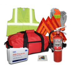USKITS All-in-One DOT Hi-Viz Fleet Safety Kit with 5lb 3A40BC Extinguisher