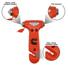 Imprinted Emergency Window Hammer with Seat belt cutter 