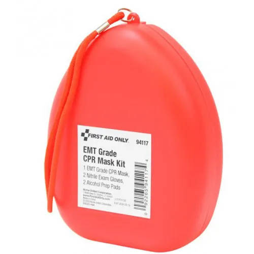 CPR Mask Kits Case of 6 | EMT Grade Barrier Masks with One-Way Valve & Case